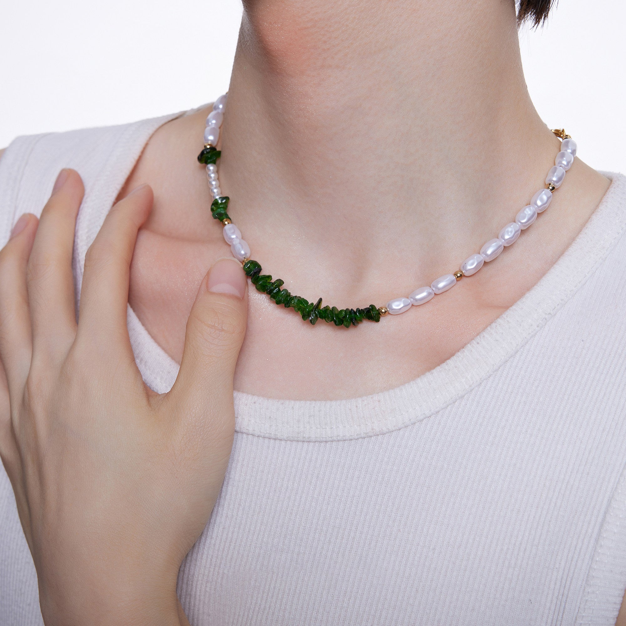 Mountain Grapefruit Leaf Pearl Baroque Pearl Necklace