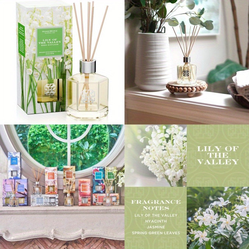 by SLATKIN + CO. Lily of The Valley Reed Stick Diffuser, Room Decor, Scent Diffuser, Decorative Scent, Minimalist Decor, Handcrafted Diffuser, Natural Fragrance, Fragrance Stick, Floral Scent, Luxury Home Fragrance, Gift for Her