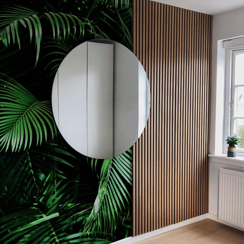 Leaves 3D Effect Wall Mural Peel and Stick Green Tropical Leaf Wallpaper Leather Textured Vinyl SelfAdhesive Wall Decals Stickers Decor Murals for Bedroom Living Room Room