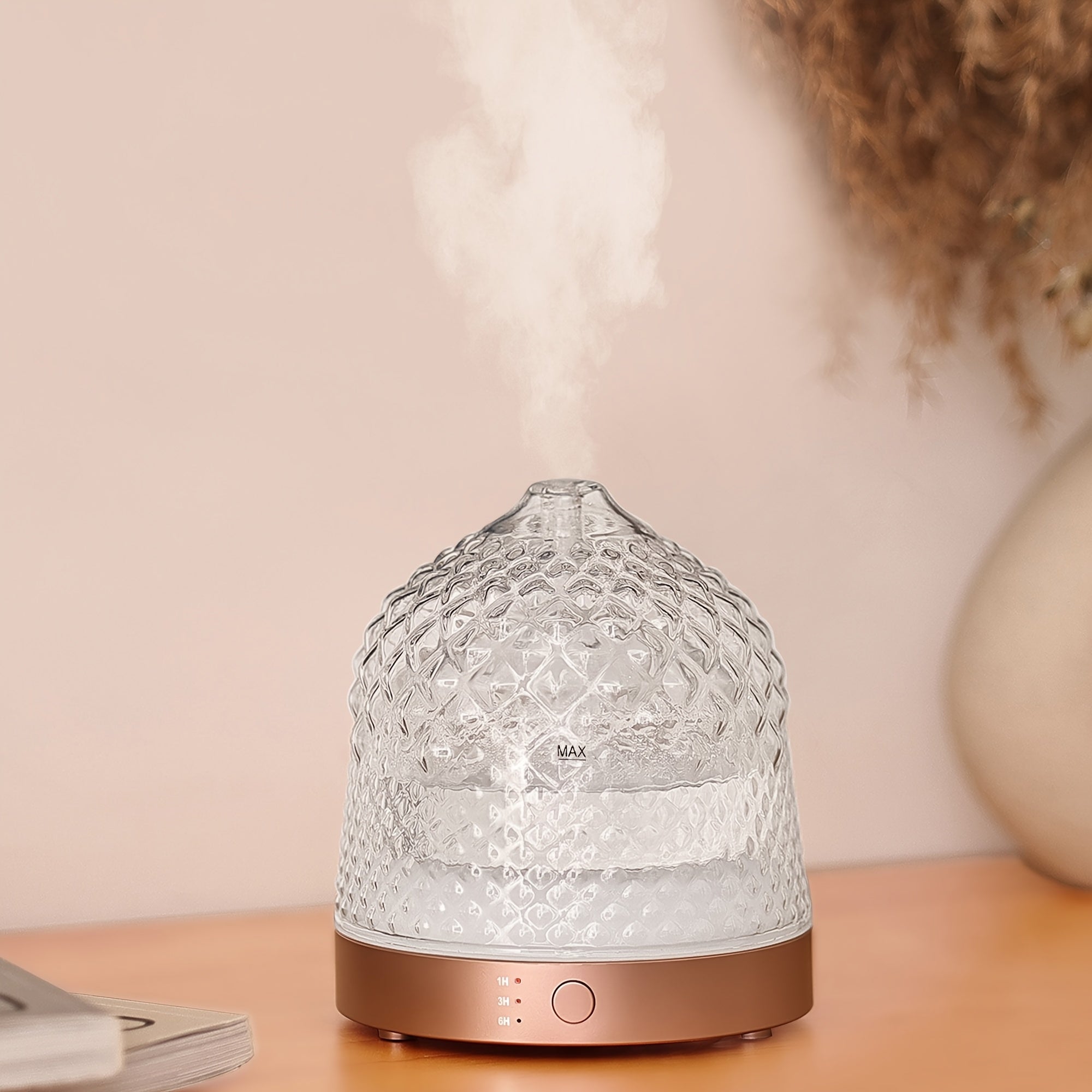 200ml Glass Water Tank Machine, Soundwave technology Silent\u002Fseven Color Light Adjustable Essential Oil Diffuser, Automatic Humidifier Shutdown, Suitable for Various Rooms, Thanksgiving, Halloween, Christmas And Other Holiday Gifts, Etc