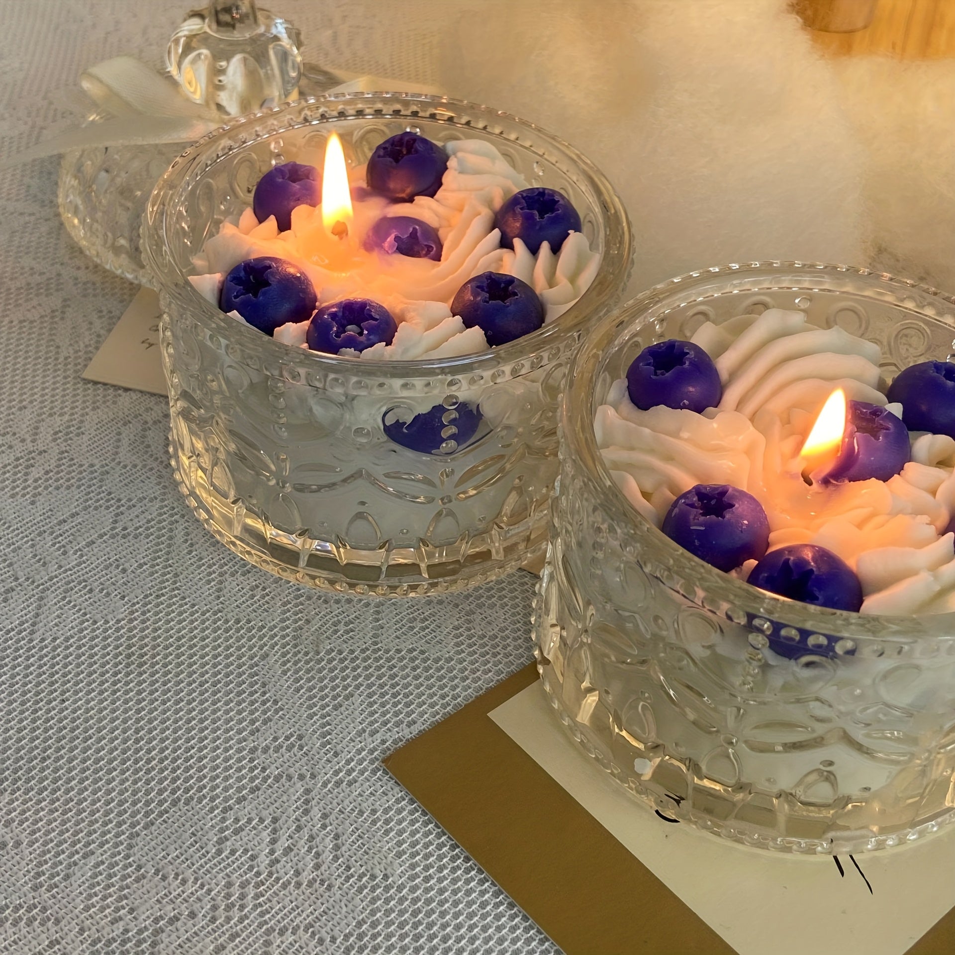 1pc 5.5oz Strawberry And Blueberry Shaped Scented Candles With Ins Fragrance. Wedding Companion Gift For Girlfriend'S Birthday, Niche Bedroom Decorations, Home Decor, Christmas Gifts