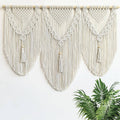 Large Macrame Wall Hanging - Boho Tapestry Macrame Wall Decor Art - Chic Bohemian Handmade Woven Tapestry Home Decoration Bedroom Living Room Apartment Dorm Gallery - 43x32 Tassels