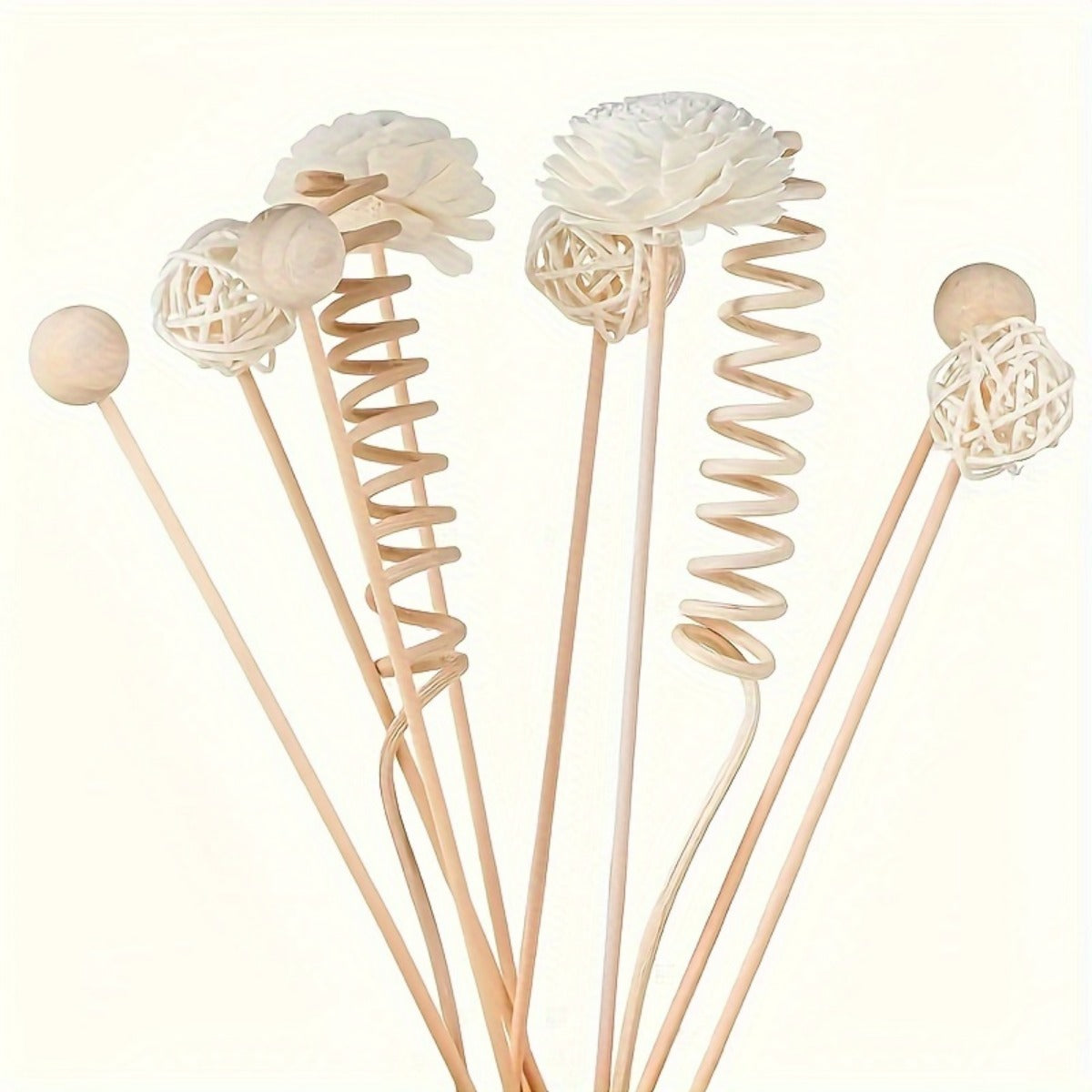 DIY AromaRelax Accessory Set with Reed Diffusers, Rattan Balls, And Sticks for Indoor Use, Inspired by Instagram.