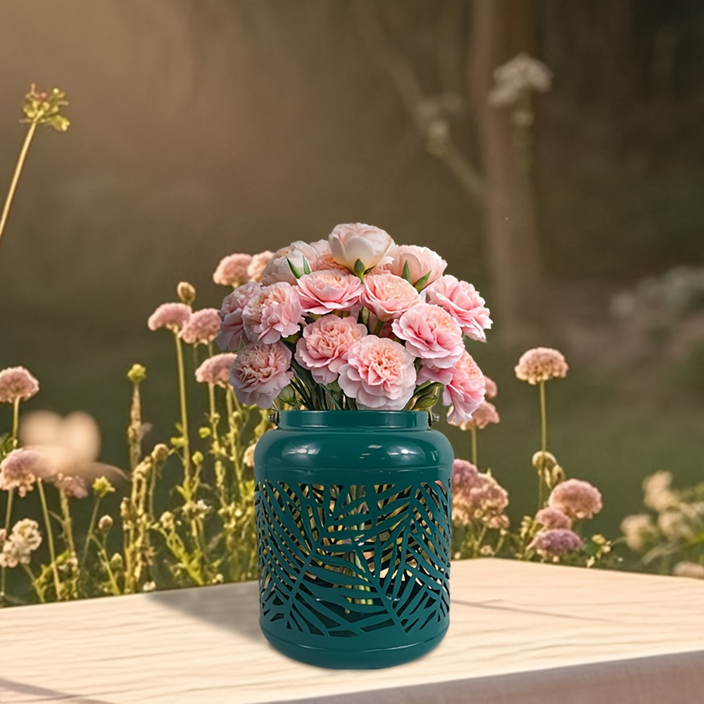 The body of the can is covered with three-dimensional leaf carvings, serving both as a storage container and a decorative item. It is compatible with various home styles such as Nordic, Japanese and ins.