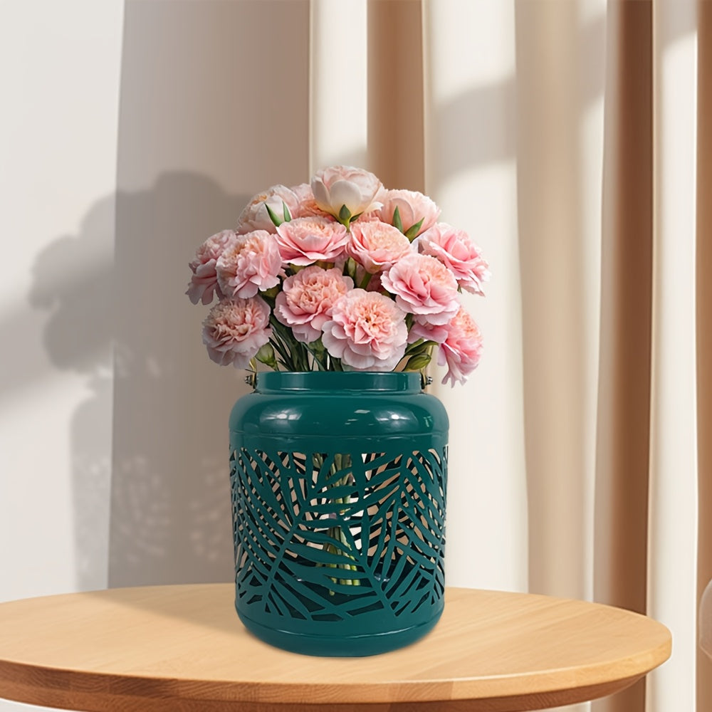 The body of the can is covered with three-dimensional leaf carvings, serving both as a storage container and a decorative item. It is compatible with various home styles such as Nordic, Japanese and ins.