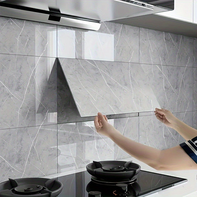 20\u002F40-Pack Peel & Stick Marble Tiles Wall Panels Set - Self-Adhesive Waterproof Removable Wall Sticker for Kitchen Backsplash, Bathroom, Living Room, Office Home Decor. Easy Install (23.62\