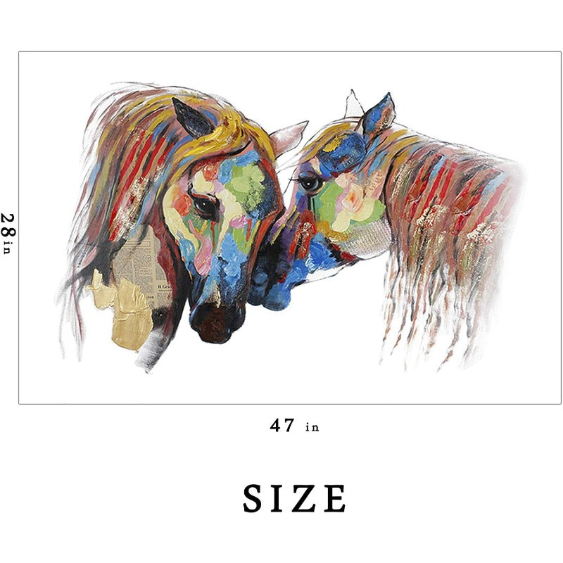 Colorful Horse Wall Decals Peel and Stick Removable Decal Stick DIY Wall Art Murals Home Decor for Bedroom Living Room Classroom Office