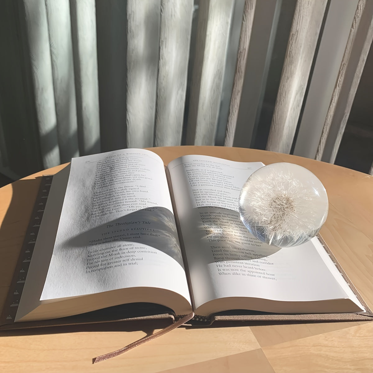 A Real Dandelion Crystal Ball, Resin Lens Natural Plant Specimen Flower Crystal Ball, Christmas Love Gift Home Decoration Craft Ball, Paper Town Table Decoration, Christmas Decoration 2.76in