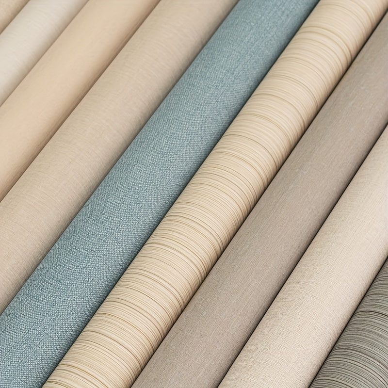 Simple Pure Color Cloth Wallpaper Self-Adhesive Bedroom Warm Waterproof Moisture-Proof Wall Sticker Decorative TV Background Wall Paper