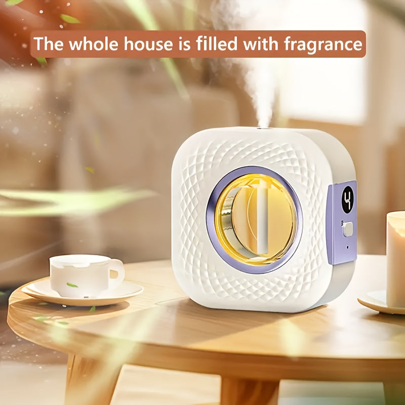 New Aroma Diffuser Spray Set With Automatic Timer, Air Humidifier, And Freshener. Long-lasting Fragrance For Rooms, Bathrooms, And Cars, Plus Odor Elimination For Toilets And Pet Rooms. Home-use Automatic Aroma Diffuser And Car Spray Humidifier.