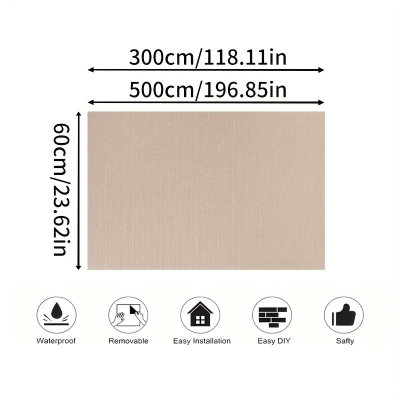 Simple Pure Color Cloth Wallpaper Self-Adhesive Bedroom Warm Waterproof Moisture-Proof Wall Sticker Decorative TV Background Wall Paper