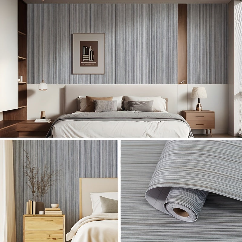 Simple Pure Color Cloth Wallpaper Self-Adhesive Bedroom Warm Waterproof Moisture-Proof Wall Sticker Decorative TV Background Wall Paper