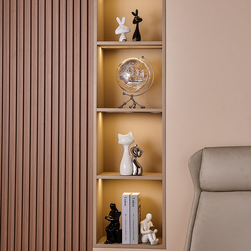 Double Cat Statue Ornament, Minimalism Art Ornament, Kittens Sculpture, Abstract Ornament Home Decor, Desk Ornament, Wine Cabinet Ornament, Bedroom, Bedside Decor, gift for Her, Housewarming Gift