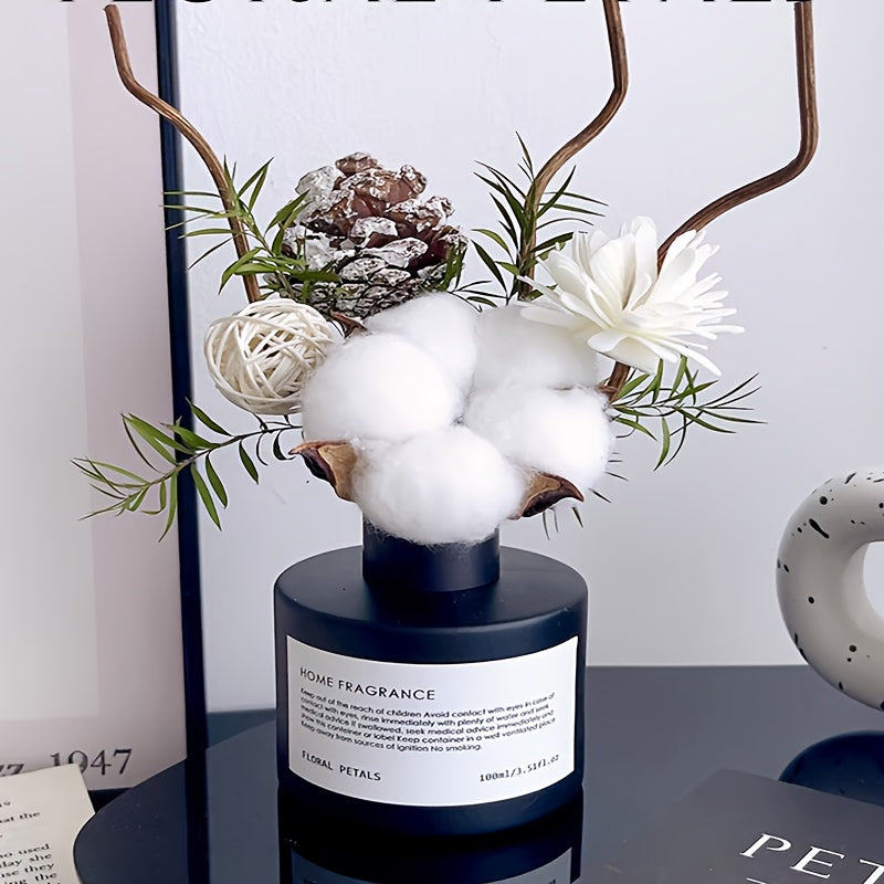 2pcs Gardenia Scented Christmas Reed Diffuser 3.38fl.oz Home Fragrance Aromatherapy Sticks