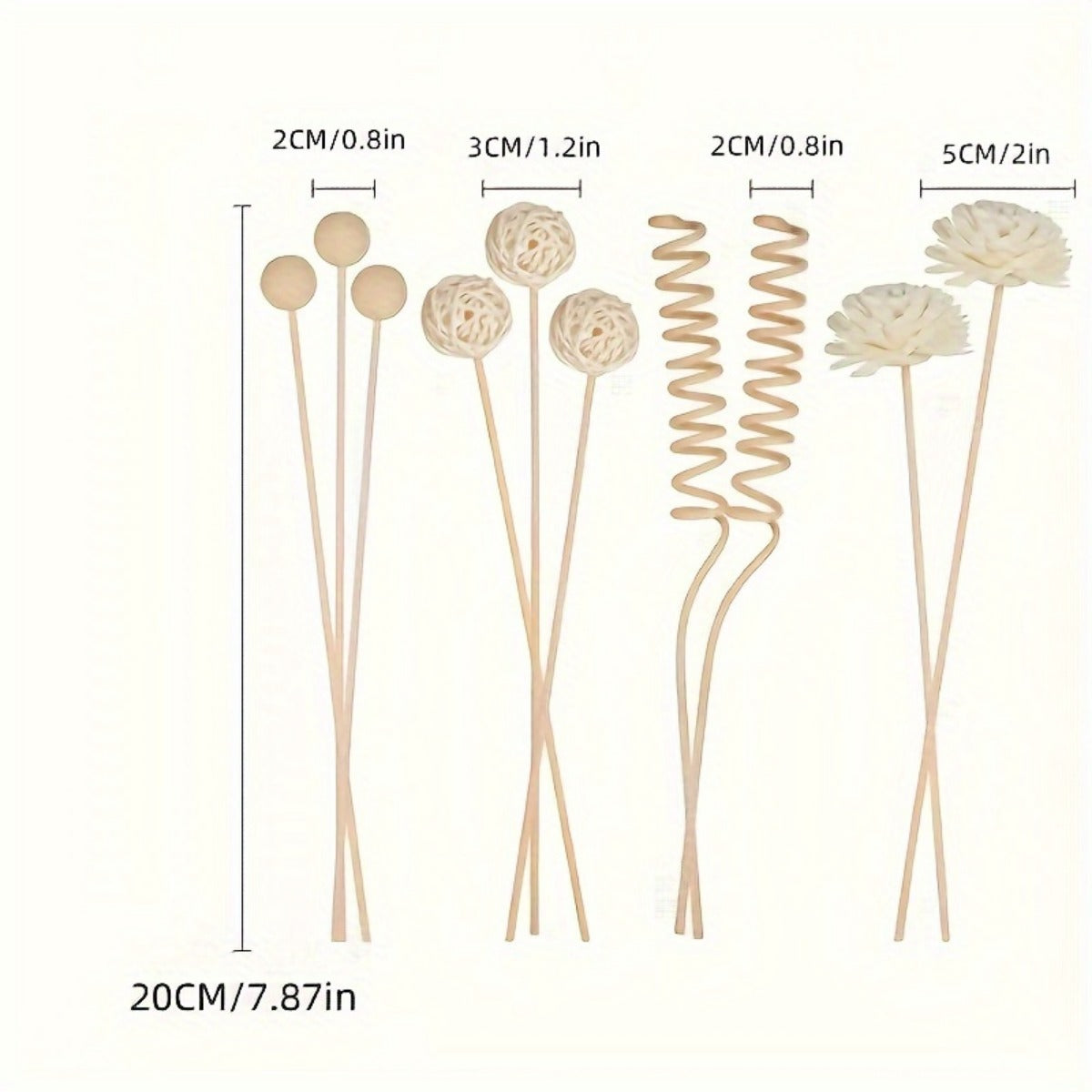 DIY AromaRelax Accessory Set with Reed Diffusers, Rattan Balls, And Sticks for Indoor Use, Inspired by Instagram.