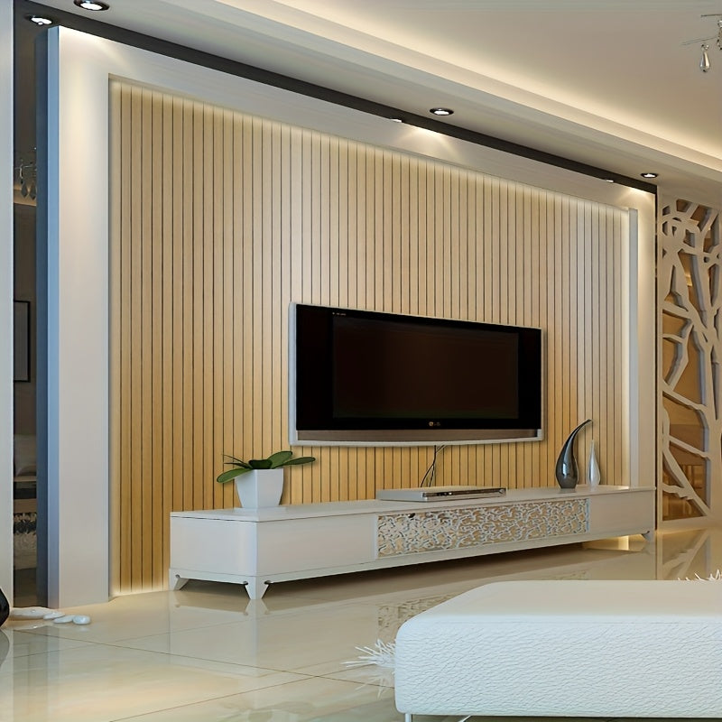 Vertical Stripes Grille Self-Adhesive Wall Stickers 3D Stereoscopic Background Wall Decoration Room Bedroom Wall Remodeling Stickers Wall Stickers Waterproof Moistureproof