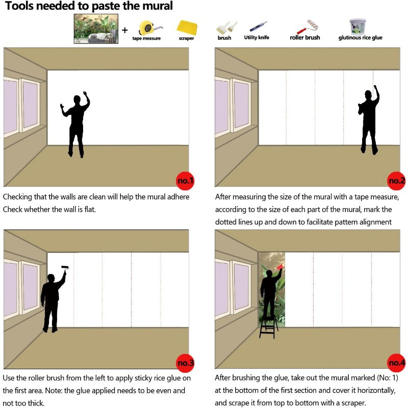 Plain Flower and Grass Landscape Wallpaper Light and Elegant Wild Flower Art Bedroom Background Mural NonselfAdhesive Wall Stickers