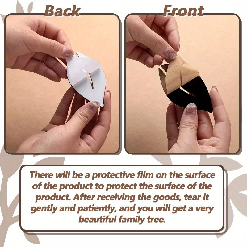 A Set of Acrylic Family Tree Wall Stickers with 10 Photo Frames for DIY Collage, Perfect for Christmas Decoration in Living Rooms And Bedrooms, Serving As Artistic Home Decor.