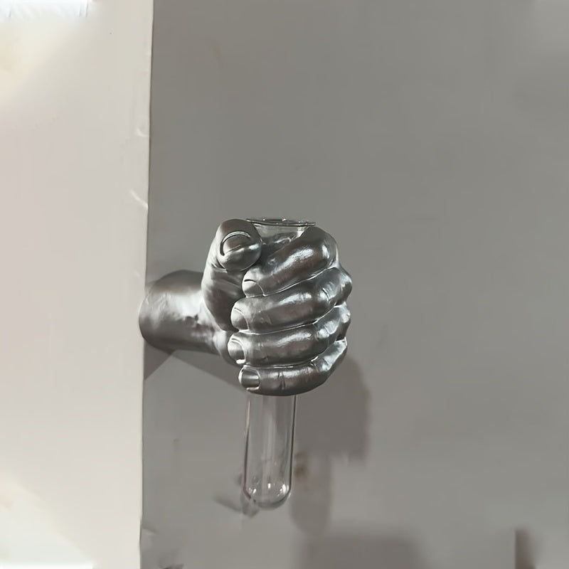 1pc Modern Geometric Resin Wall Hanging Vase- Handheld Wall-Mounted Flower Stand, Suitable for Home and Hotel Decoration, No Electricity Needed, Room Decoration Vase, Artistic Style Floral Arrangement