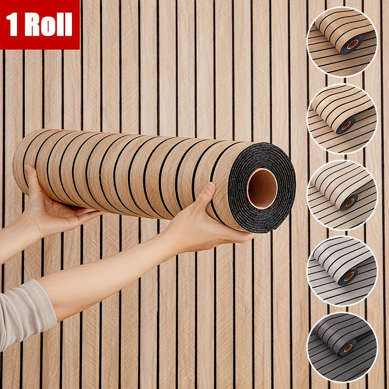 Vertical Stripes Grille Self-Adhesive Wall Stickers 3D Stereoscopic Background Wall Decoration Room Bedroom Wall Remodeling Stickers Wall Stickers Waterproof Moistureproof