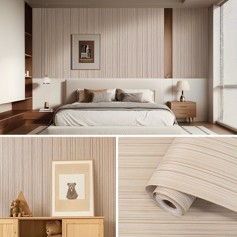 Simple Pure Color Cloth Wallpaper Self-Adhesive Bedroom Warm Waterproof Moisture-Proof Wall Sticker Decorative TV Background Wall Paper