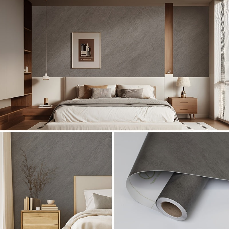 Simple Pure Color Cloth Wallpaper Self-Adhesive Bedroom Warm Waterproof Moisture-Proof Wall Sticker Decorative TV Background Wall Paper