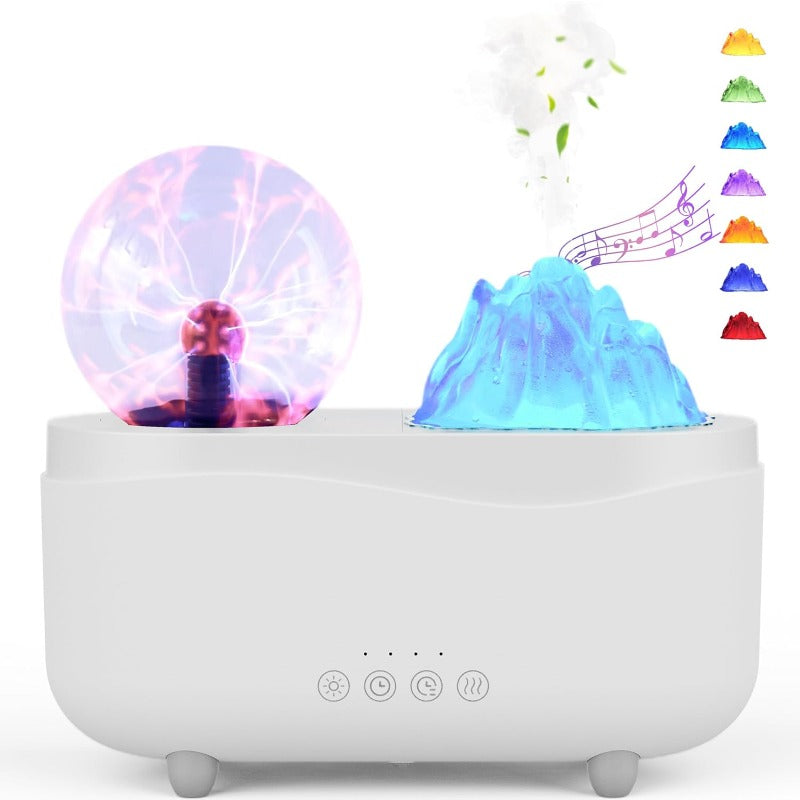 260ml Essential Oil Diffuser Aromatherapy Diffuser with Wireless Speaker Plasma Ball 7Color LED Light Waterless AutoOff Multifunctional Ultrasonic Diffuser for Home Office Yoga White
